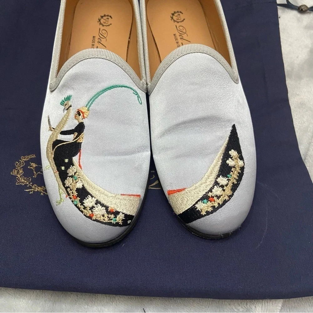 Del Toro x Vogue 125 special edition collaboration Satin Slippers Flats 6
